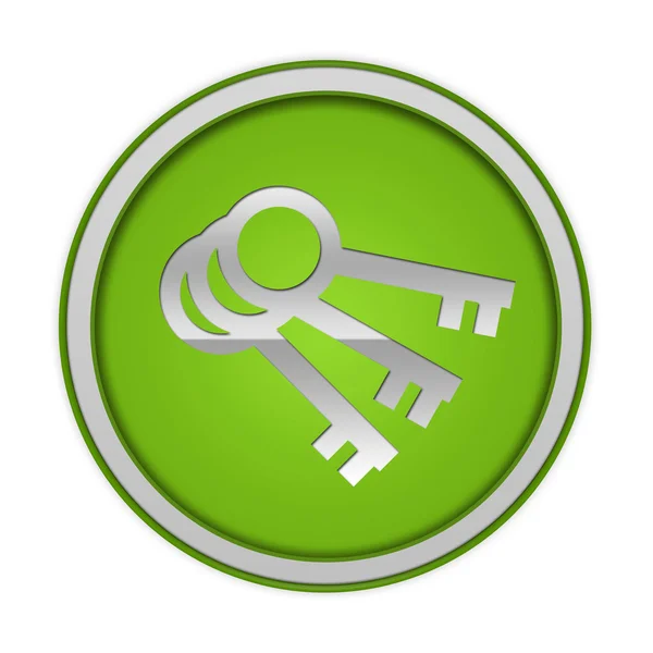 Key circular icon on white background — Stock Photo, Image