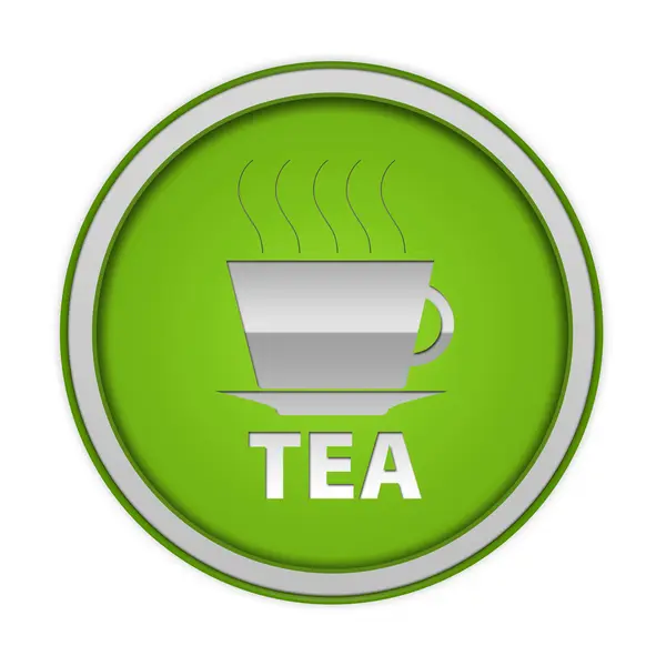 Tea circular icon on white background — Stock Photo, Image