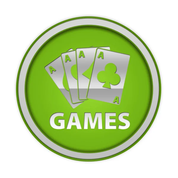 Spel cirkulär ikonen på vit bakgrund — Stockfoto