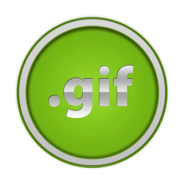 .gif circular icon on white background — Stock Photo, Image