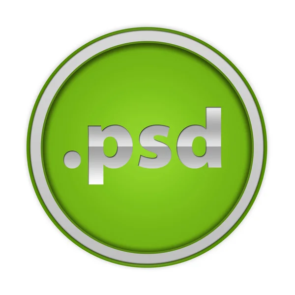.PSD cirkulär ikon på vit bakgrund — Stockfoto