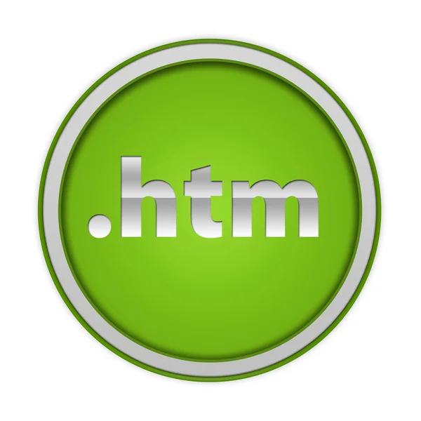 .htm circular icon on white background — Stock Photo, Image