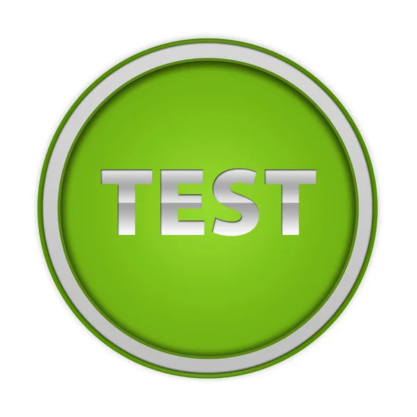 Testa cirkulär ikonen på vit bakgrund — Stockfoto