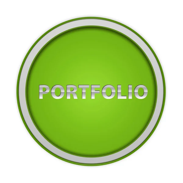 Porfolio cirkulär ikonen på vit bakgrund — Stockfoto