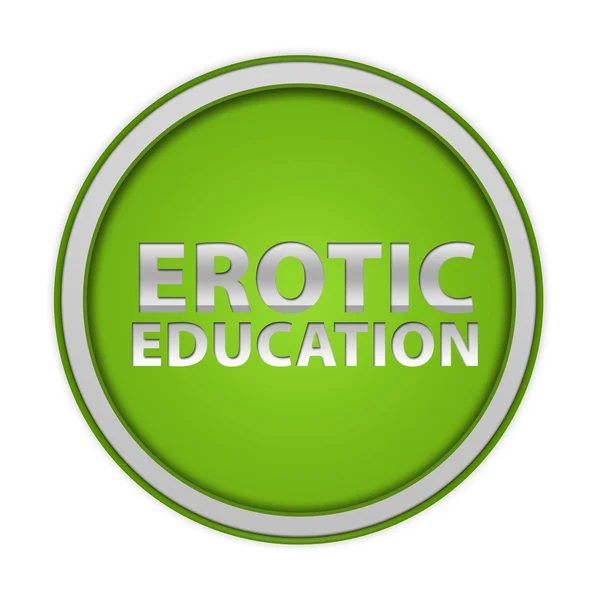 Erotic Education circular icon on white background — Stock Photo, Image