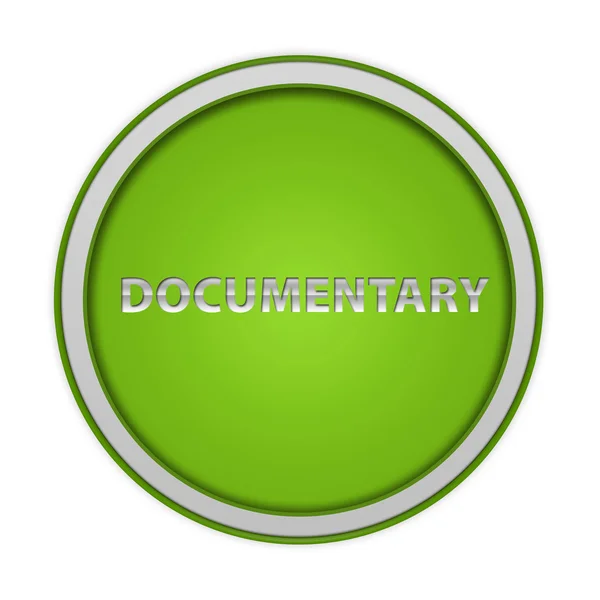 Documentaire circulaire pictogram op witte achtergrond — Stockfoto