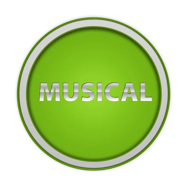 Musical circular icon on white background — Stock Photo, Image