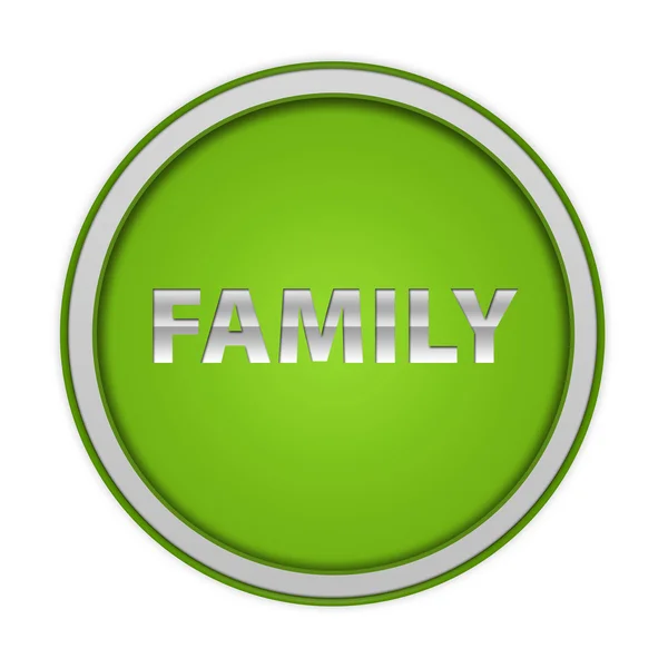 Famiglia icona circolare su sfondo bianco — Foto Stock