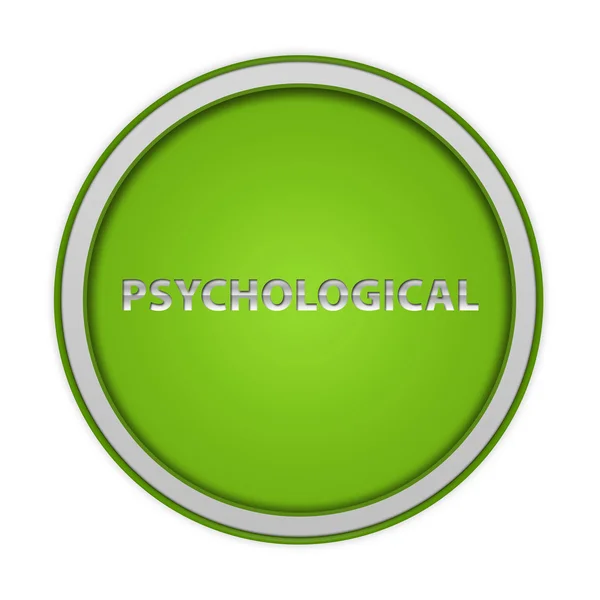 Pszichológiai kör alakú ikon fehér háttér — Stock Fotó