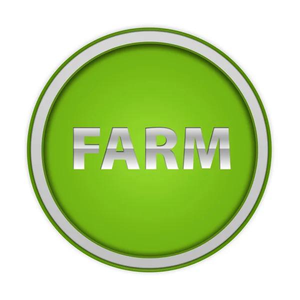 Farm kör alakú ikon fehér háttér — Stock Fotó