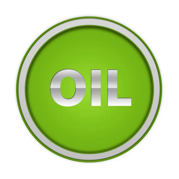 Icono circular de aceite sobre fondo blanco — Foto de Stock