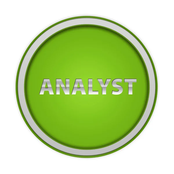 Icono circular del analista sobre fondo blanco — Foto de Stock
