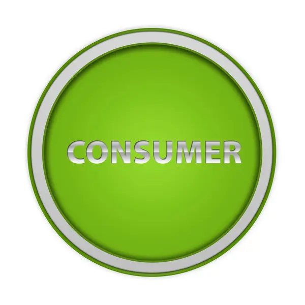 Consumer circular icon on white background — Stock Photo, Image