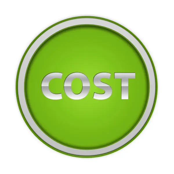 Cost circular icon on white background — Stock Photo, Image