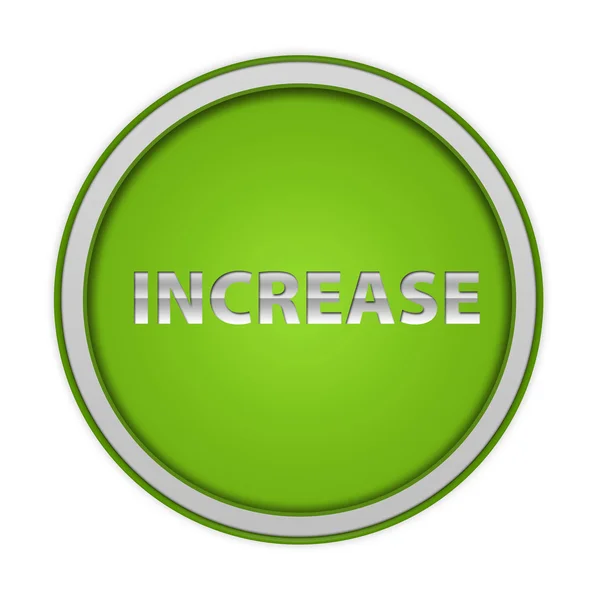 Increase circular icon on white background — Stock Photo, Image