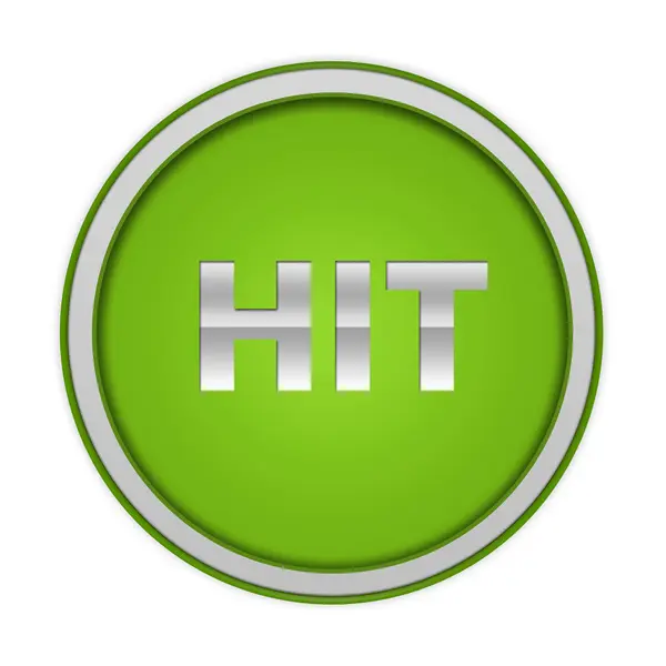 Hit circular icon on white background — Stock Photo, Image