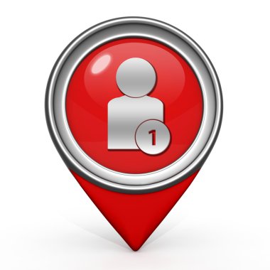 Beyaz arka plan üzerinde işaretçi simgesi ekleme