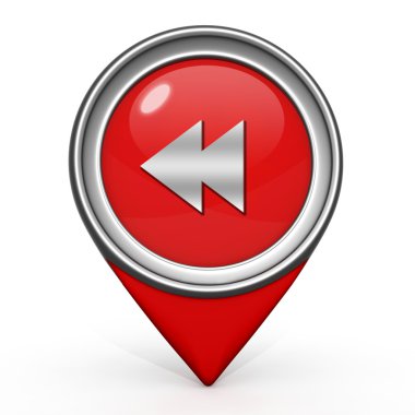 İşaretçi simgesi beyaz zemin üzerine gidin