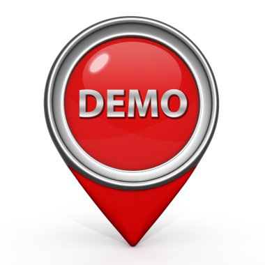 demo işaretçi simgesi beyaz zemin üzerine