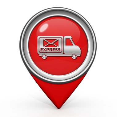 İşaretçi simgesi beyaz arka plan üzerinde hızlı