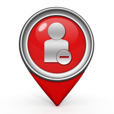 İşaretçi simgesi beyaz arka plan üzerinde sevmemek