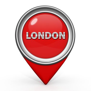 Londra işaretçi simgesi beyaz arka plan üzerinde