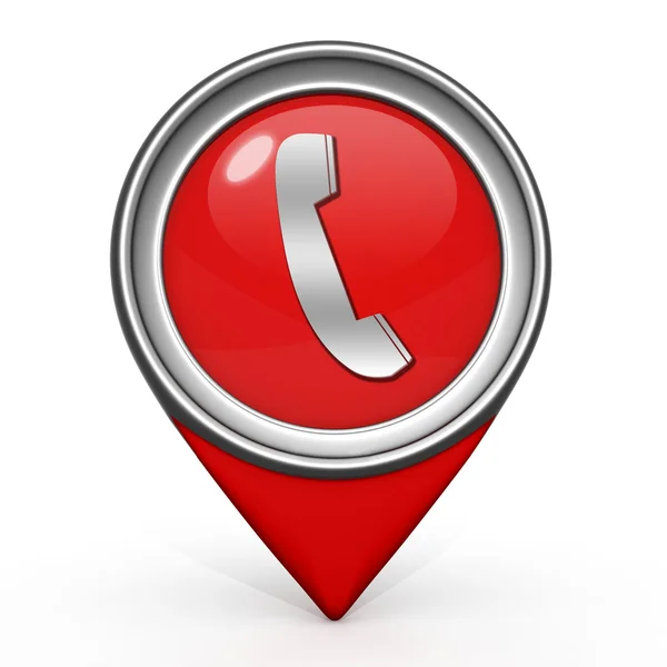 Phone pointer icon on white background — Stock Photo, Image