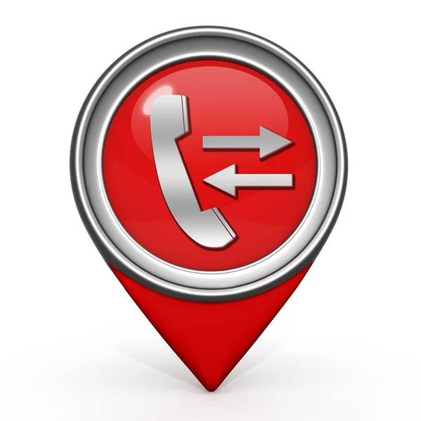 Calls pointer icon on white background — Stock Photo, Image