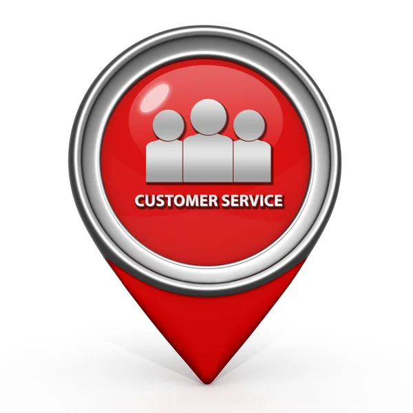 Customer service pointer icon on white background — Stock Photo, Image