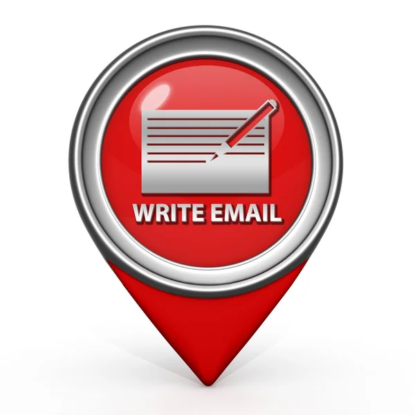 Icona puntatore email su sfondo bianco — Foto Stock