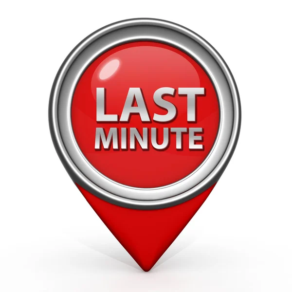 Last minute pointer icon on white background — ストック写真