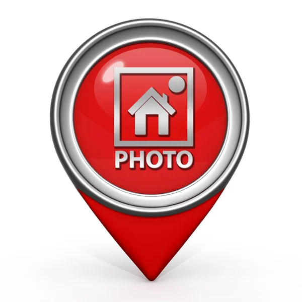 Icona puntatore foto su sfondo bianco — Foto Stock