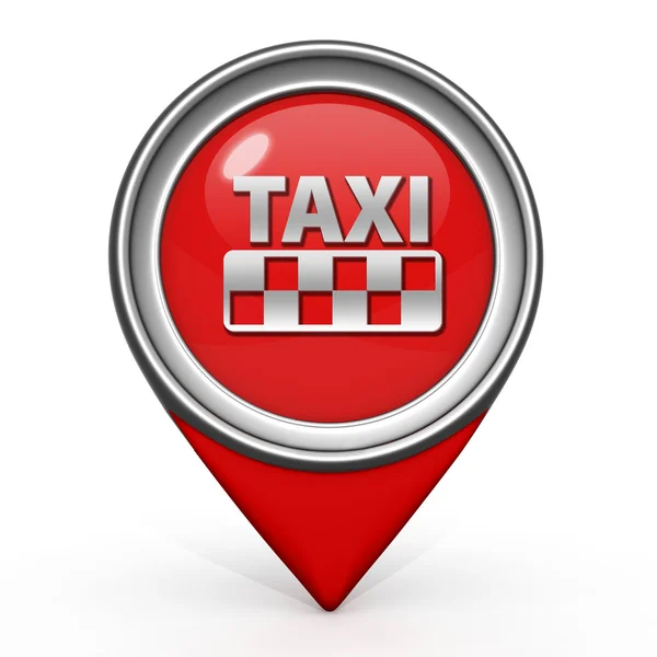 Taxizeiger-Symbol auf weißem Hintergrund — Stockfoto