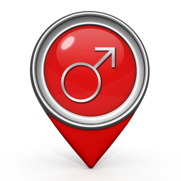 Male pointer icon on white background — Stock Photo, Image