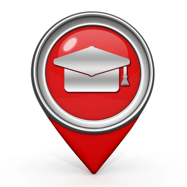 Graduation pointer icon on white background — Stock Photo, Image