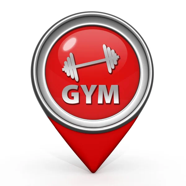 Gym  pointer icon on white background — Stock Photo, Image