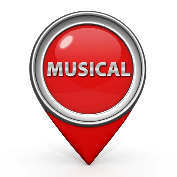 Musical pointer icon on white background — Stock Photo, Image