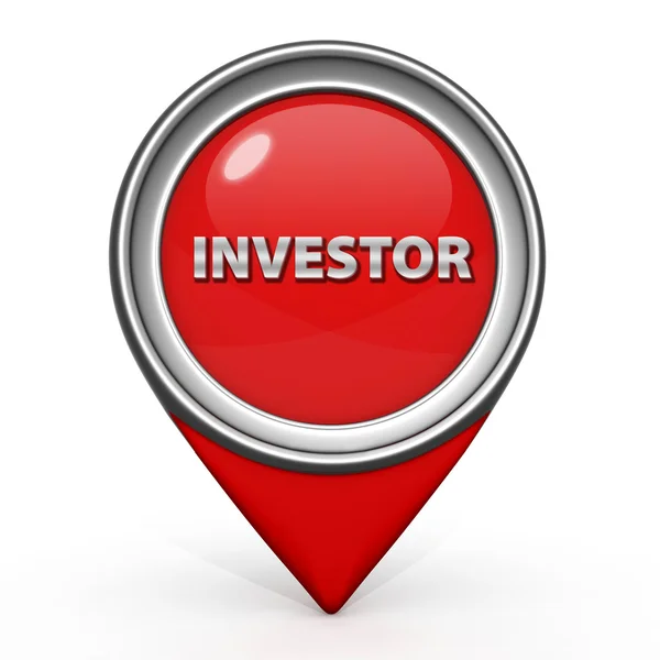 Investor pointer icon on white background — Stock Photo, Image