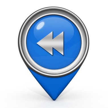 İşaretçi simgesi beyaz zemin üzerine gidin