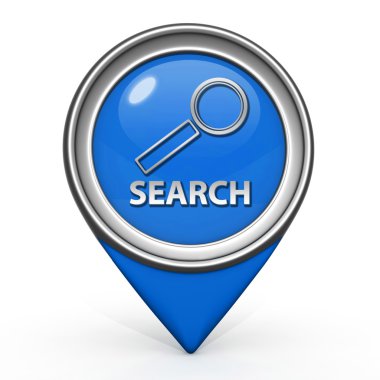 İşaretçi simgesi beyaz arka plan üzerinde arama