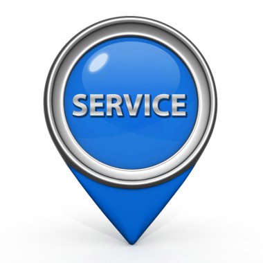 hizmet işaretçi simgesi beyaz zemin üzerine