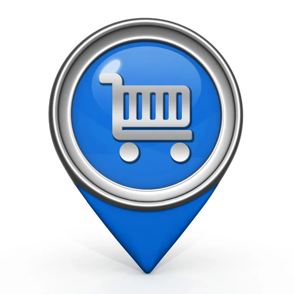 Shopping cart pointer icon on white background — Stock Photo, Image