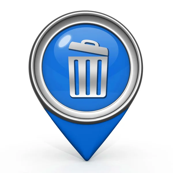 Trash can pointer icon on white background — Stock Photo, Image