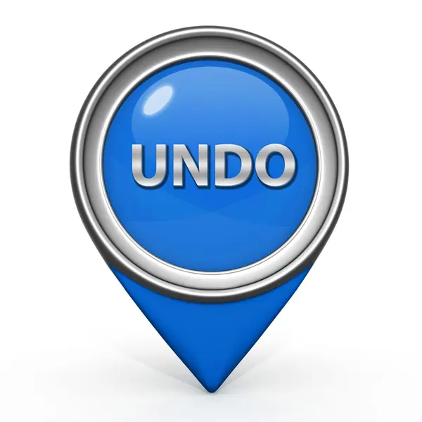 Undo pointer icon on white background — Stock Photo, Image