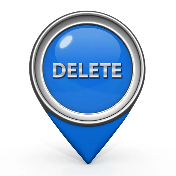 Delete pointer icon on white background — Stock Photo, Image