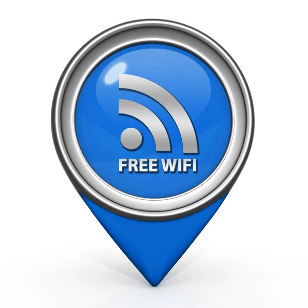 Icône de pointeur wifi gratuit sur fond blanc — Photo