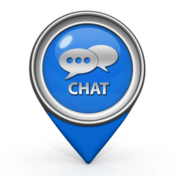 Εικονίδιο δείκτη chat σε άσπρο φόντο — Φωτογραφία Αρχείου