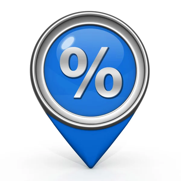 Prozentzeiger-Symbol auf weißem Hintergrund — Stockfoto