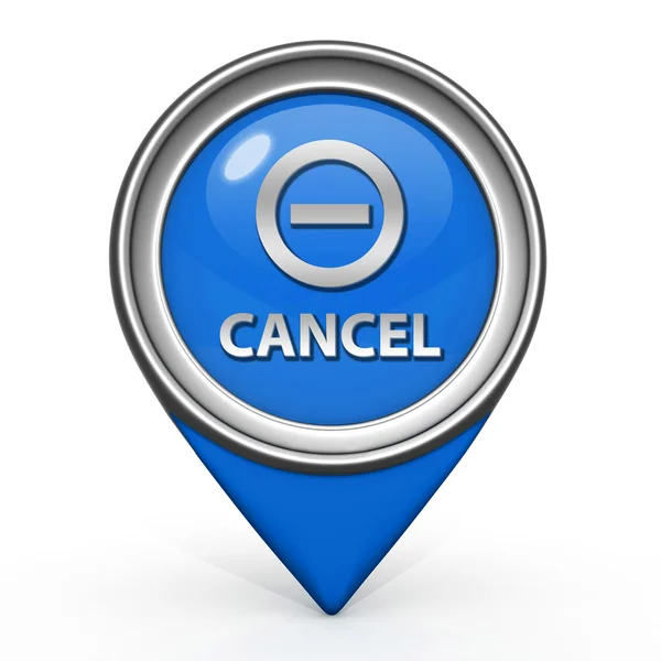 Cancel pointer icon on white background — Stock Photo, Image