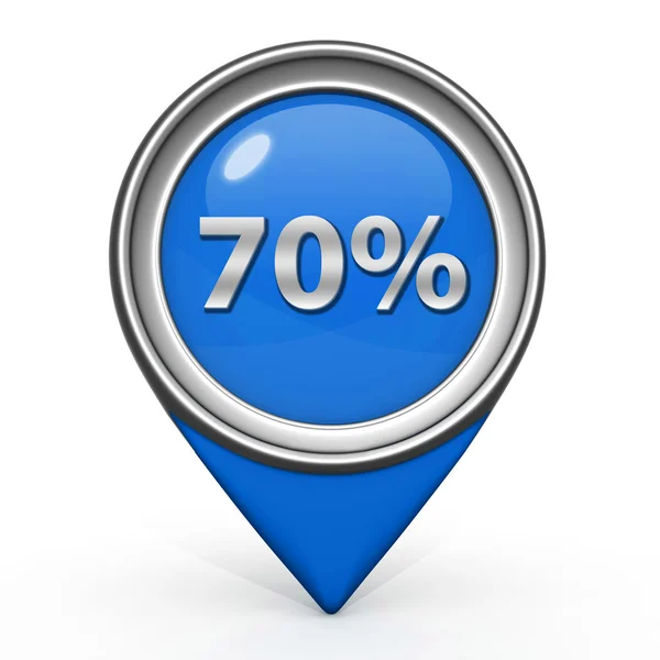 Seventy percent pointer icon on white background — Stock Photo, Image